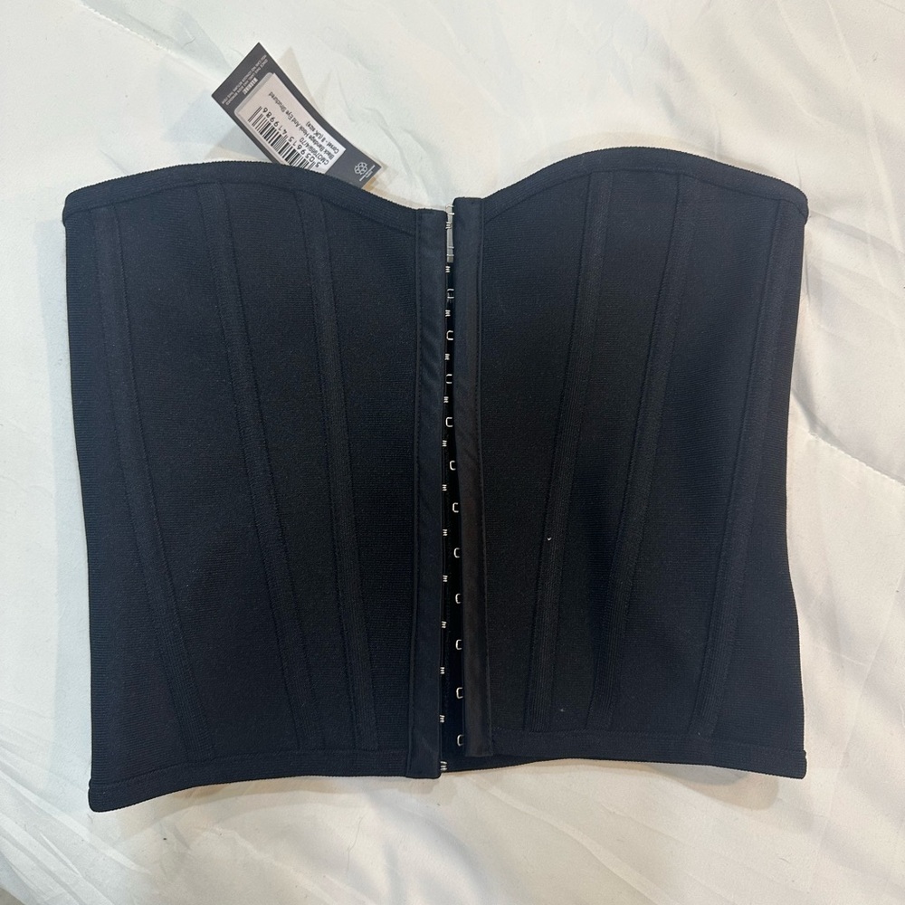 PrettyLittleThing Black Corset Top
